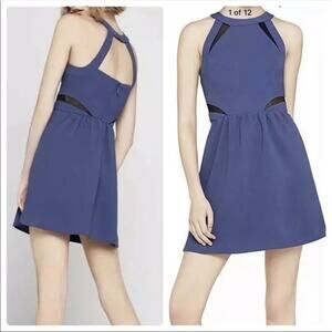 BCBGeneration Blue Smoke Cutout Dress